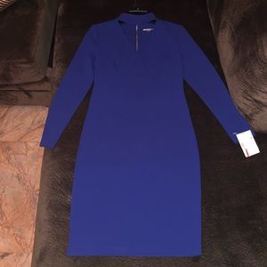 Navy blue Calvin Klein dress. Only worn once. Dry cleaned and in great condition